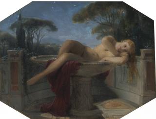 Paul Delaroche - French Jeune Fille Dans Une Vasque