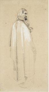 Paul Delaroche - Un Homme Barbu Drapé