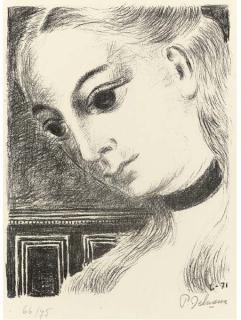 Paul Delvaux - Anne In Profile (J. 46)