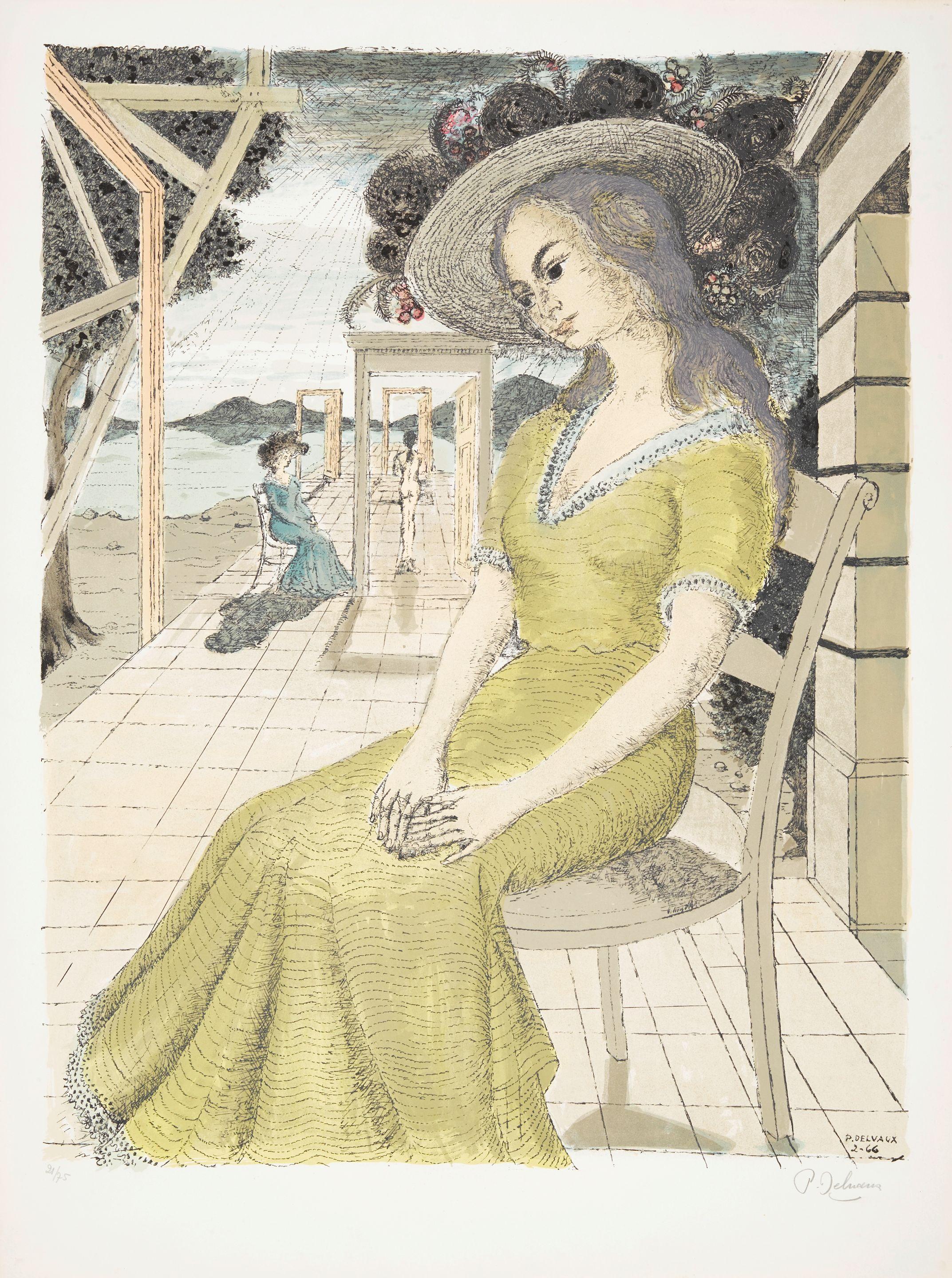 Paul Delvaux - Anne songeuse