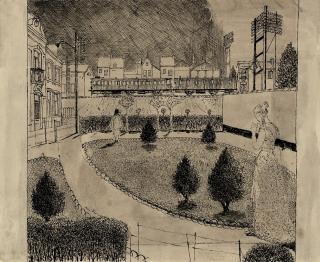 Paul Delvaux - Au jardin public