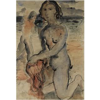 Paul Delvaux - Belgian Fillette À La Plage