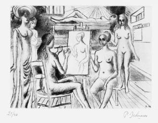Paul Delvaux - Building a Ruined Temple to the Goddess Vanadé (J. 81-91)