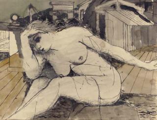 Paul Delvaux - Deux Études Pour Pénélope II