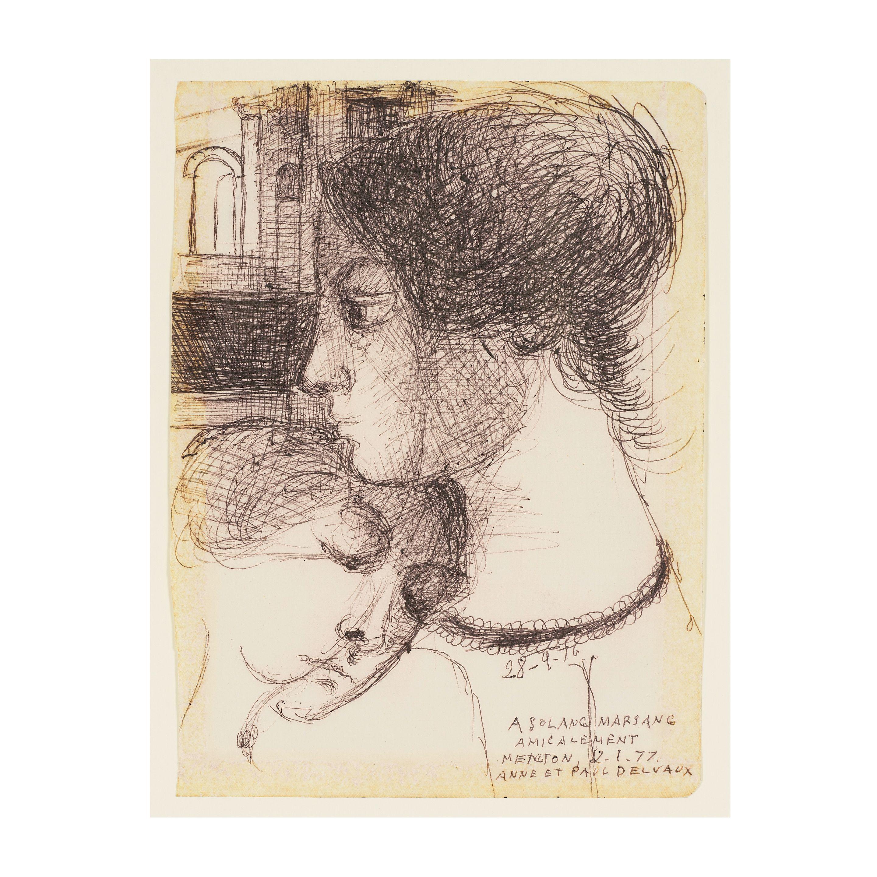 Paul Delvaux - Deux femmes