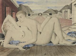 Paul Delvaux - Deux Figures
