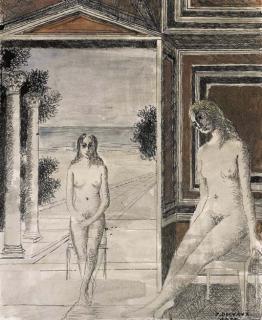 Paul Delvaux - Devant la mer