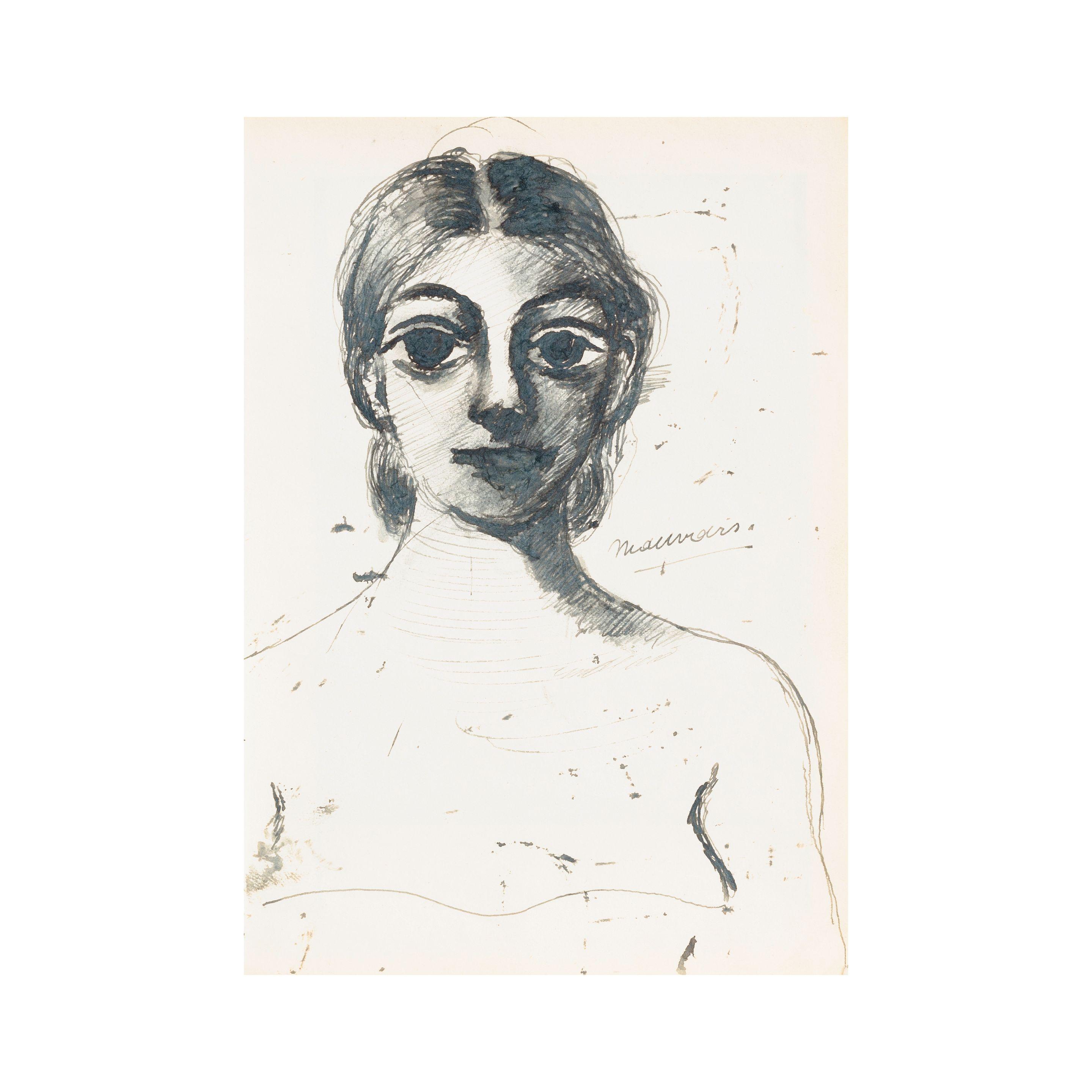 Paul Delvaux - Etude d\'une figure pour le tableau \'Le Viol\'