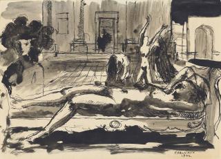 Paul Delvaux - Étude pour \