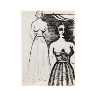 Paul Delvaux - Etudes de figures pour le tableau \