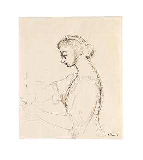 Paul Delvaux - Femme à la coupe