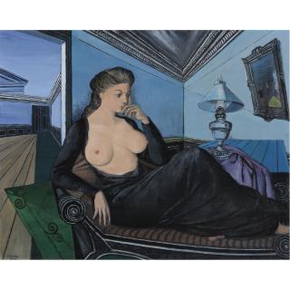 Paul Delvaux - Femme Assise (La Lampe)