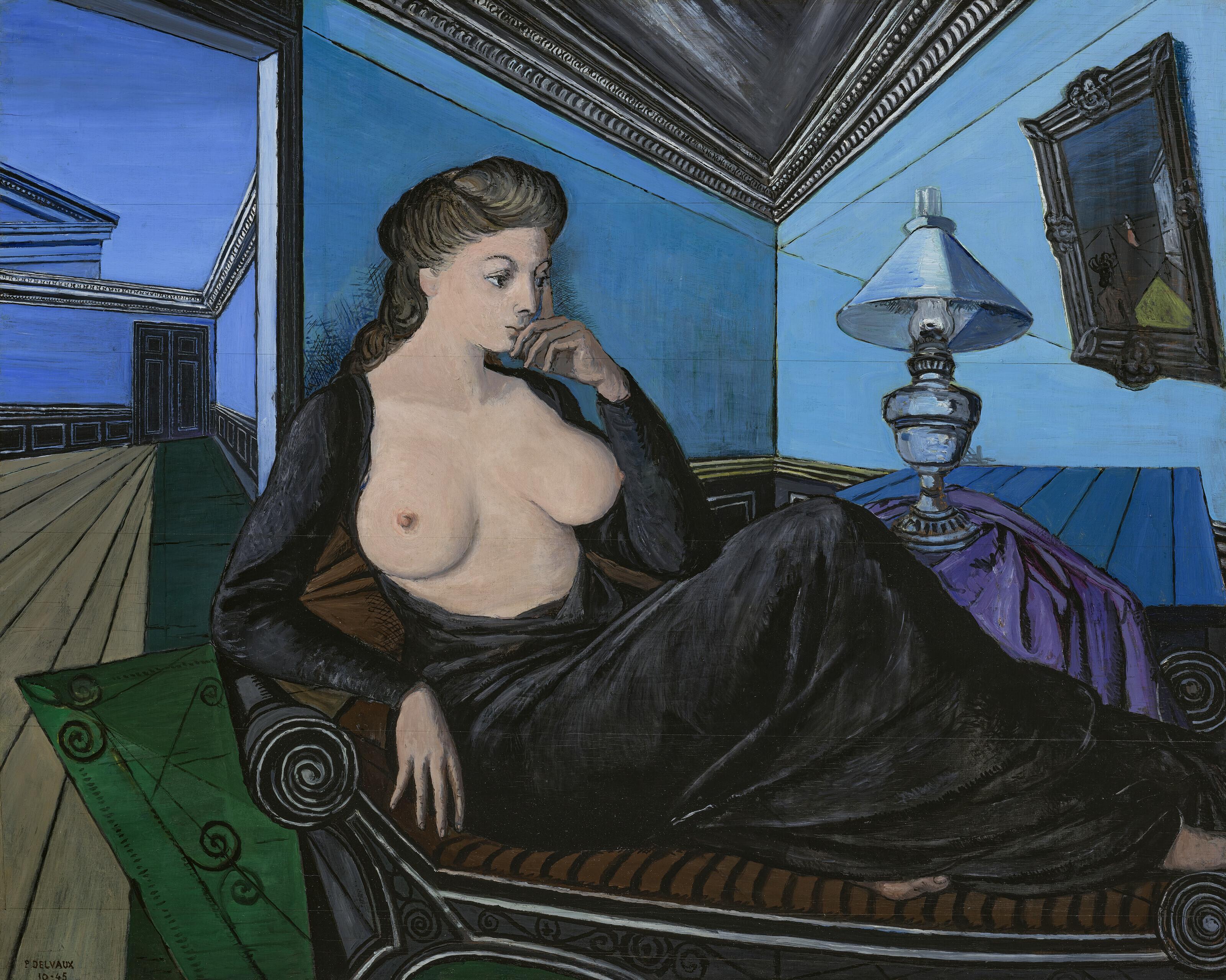 Paul Delvaux - Femme assise (La lampe)