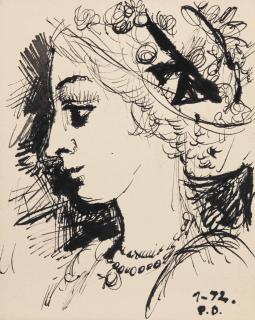 Paul Delvaux - Femme De Profil