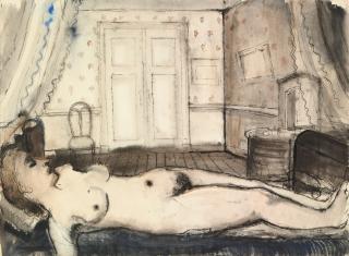 Paul Delvaux - Femme Endormie