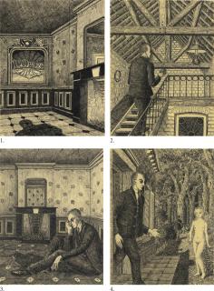 Paul Delvaux - Four Illustrations For Claude Spaak\'S \