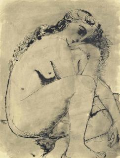 Paul Delvaux - Jeune femme nue