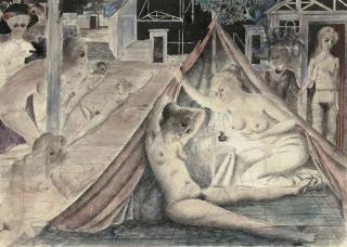 Paul Delvaux - La tente rouge