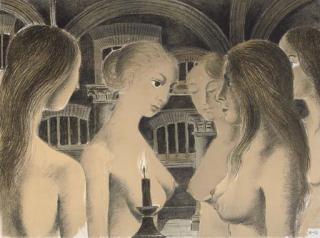 Paul Delvaux - La voûte (Jacob 68)