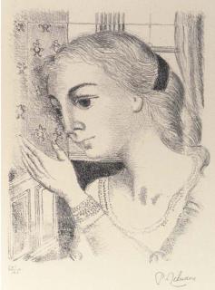 Paul Delvaux - Lady with the Candle (Jacob 12)