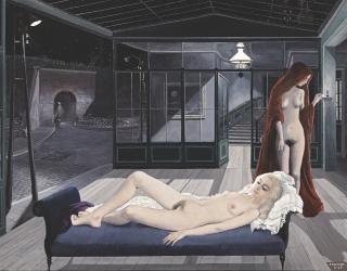 Paul Delvaux - Le Canapé Bleu