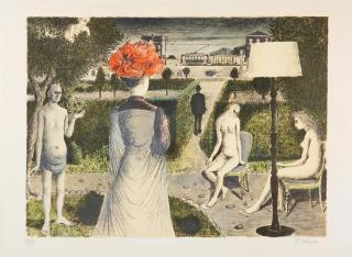 Paul Delvaux - Le jardin.