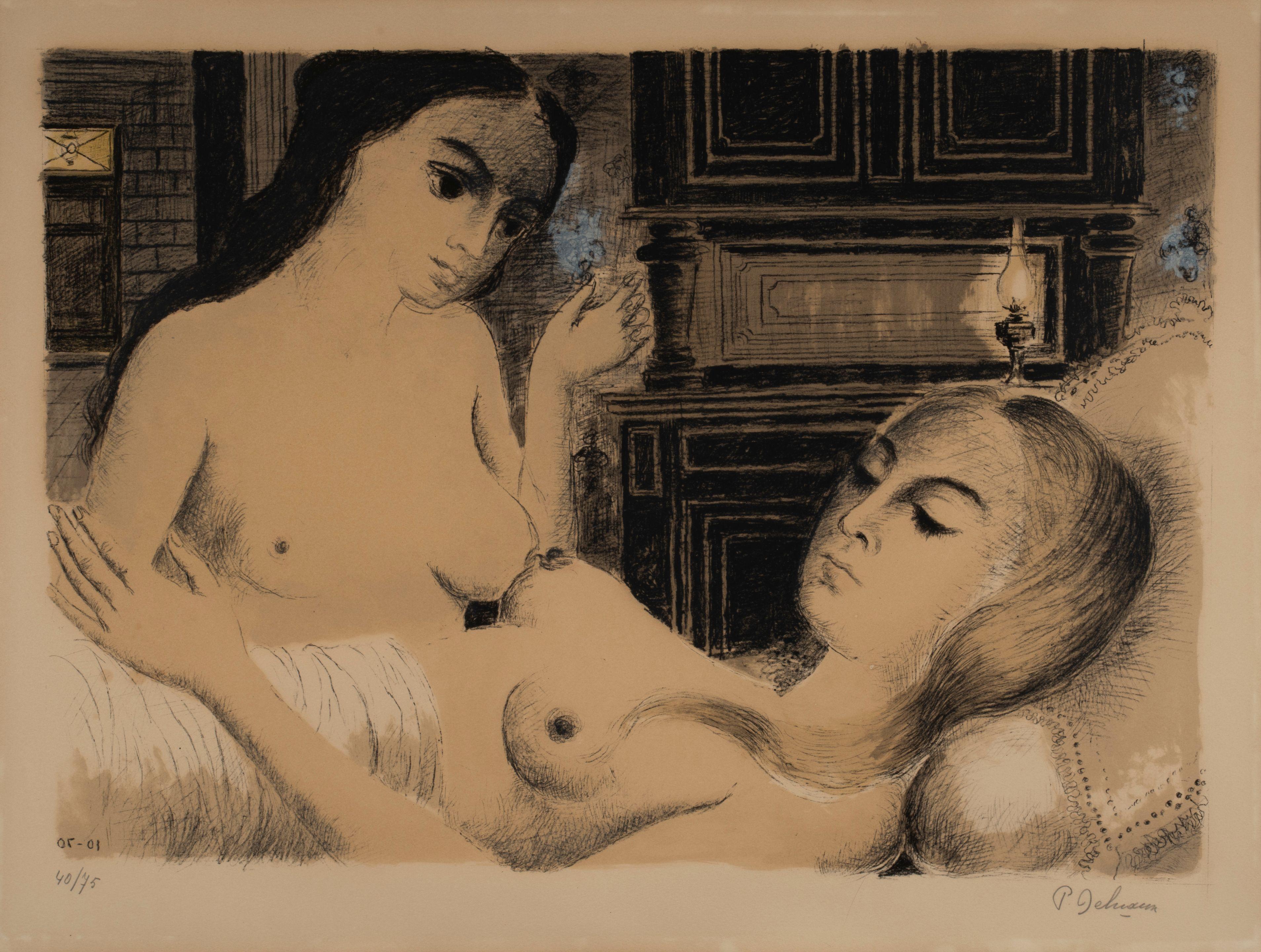 Paul Delvaux - Le sommeil, 1970