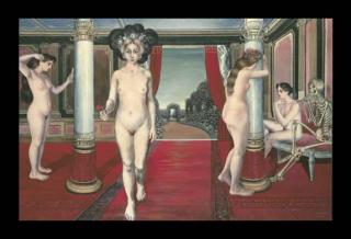 Paul Delvaux - Les courtisanes rouges