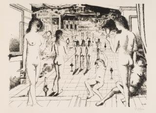 Paul Delvaux - Les mirroirs, 1966