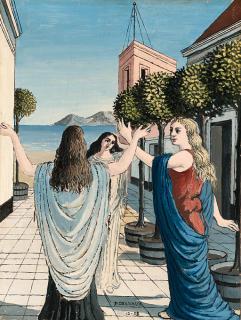 Paul Delvaux - Les trois grâces