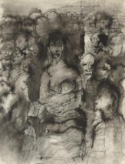 Paul Delvaux - Maternité - study for \'L\'homme orchestre\'