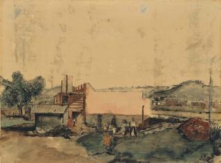 Paul Delvaux - Paysage à Wanze