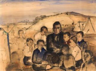 Paul Delvaux - Sans titre (Dans les dunes)