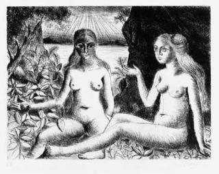 Paul Delvaux - The Quarrel (Jacob 27)