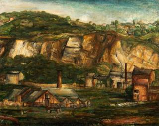 Paul Delvaux - Vue des environs de Huy