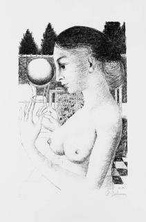 Paul Delvaux - Woman With Ball (J. 54)