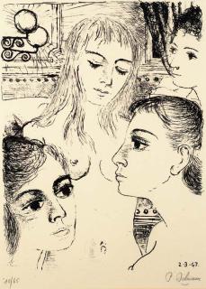 Paul Delvaux - Woman\'s Faces (Jacob 16)