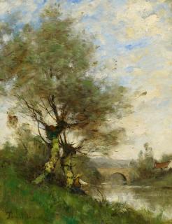 Paul Désiré Trouillebert - Angler am Bach