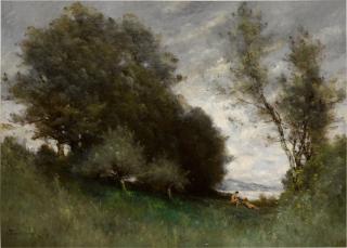 Paul Désiré Trouillebert - Baigneuses dans un paysage