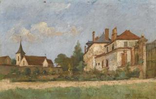 Paul Desire Trouillebert - Le Château Près de L\'Église du Village