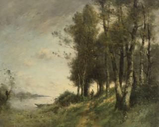 Paul-Désiré-Trouillebert - Paysanne au bord de l\'eau