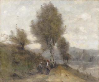 Paul-Désiré Trouillebert - Un Moment De Repos Sur Le Chemin