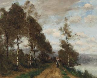 Paul Désiré Trouillebert - Une Route Pres De La Rivière