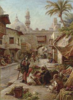 Paul Dominique Philippoteaux - In the Souk