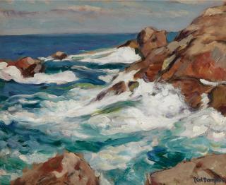 Paul Dougherty - Cornish Headlands; Summer Sea (a group of two) 12 1/2 x 14 3/4 and 12 x 15in, respectively.