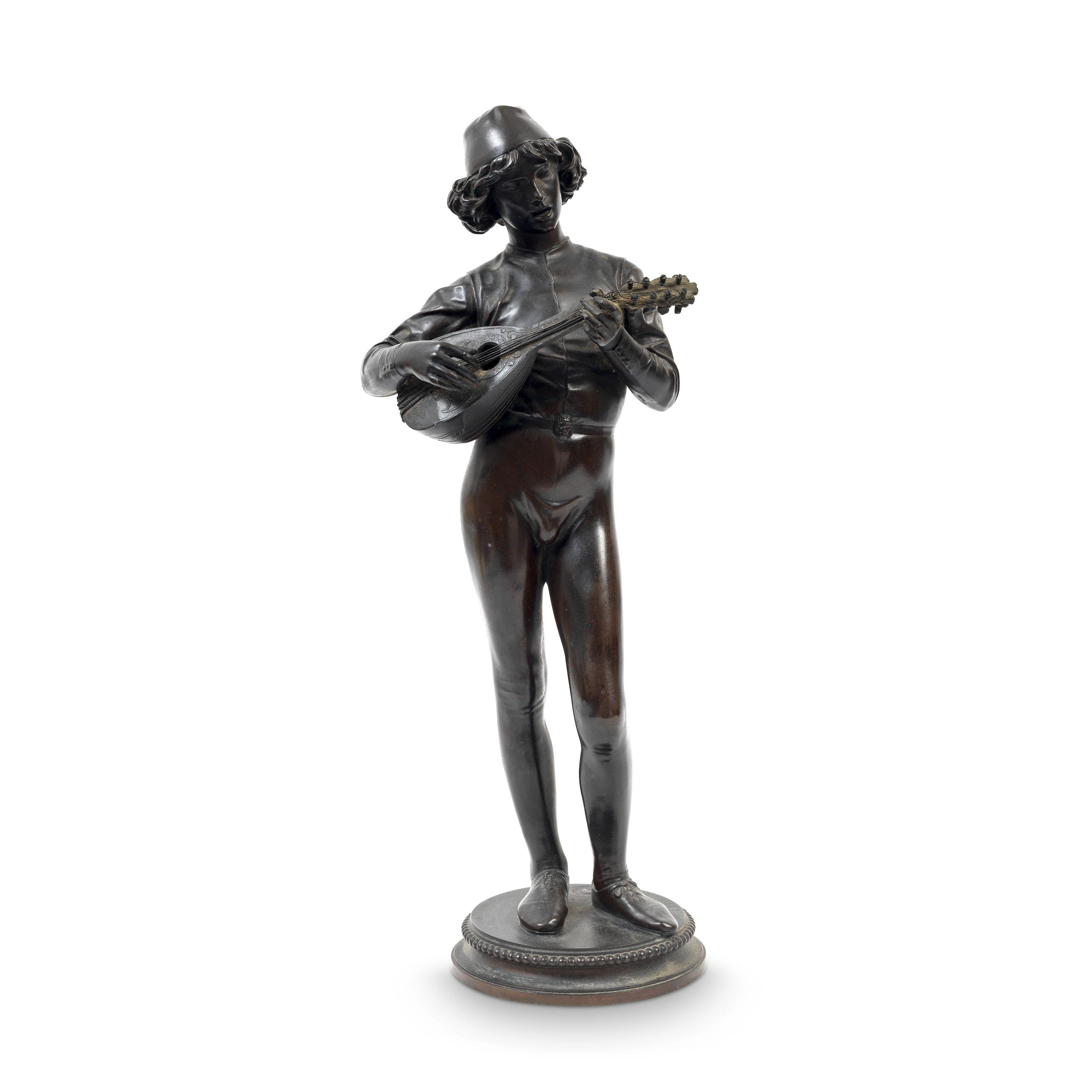 Paul Dubois - A patinated bronze figure of \