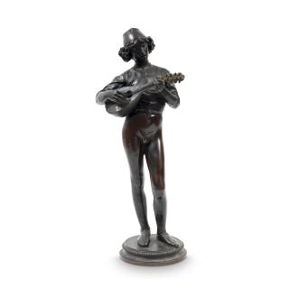 Paul Dubois - A patinated bronze figure of \