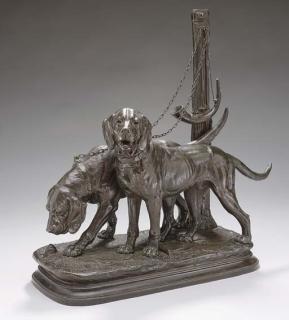 Paul Edouard Delabrierre - Deux chiens de relais