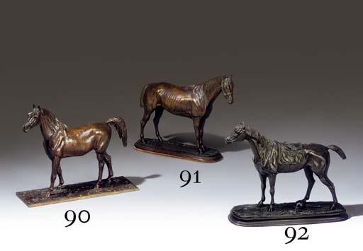 Paul-Édouard Delabrierre - Étalon de course sellé (Saddled stallion)