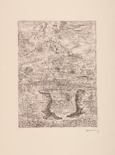 Paul Eliasberg - Landschaft mit kämpfenden Hähnen.